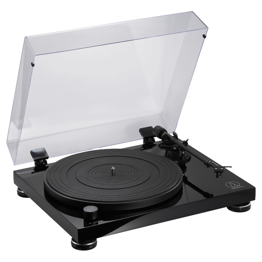 Audio-Technica AT-LPW50PB Plattenspieler mit AT-VM95E-Tonabnehmer, schwarz