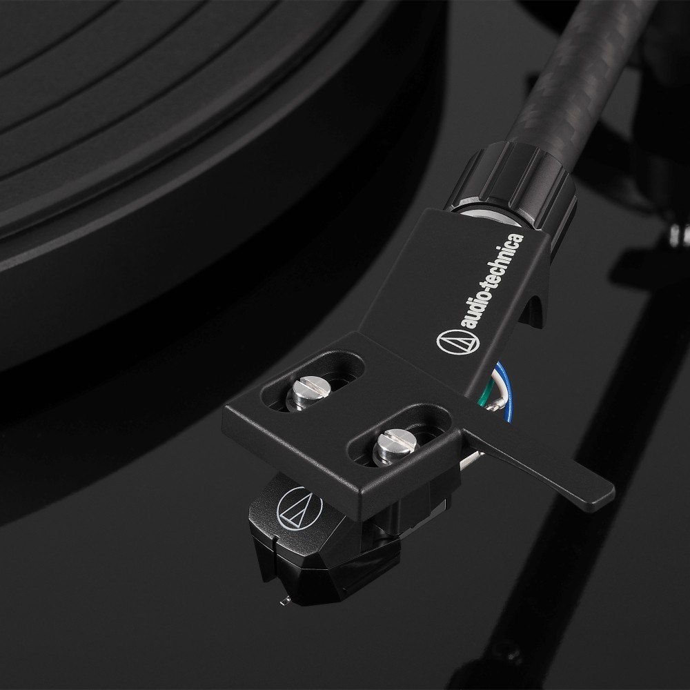 Audio-Technica AT-LPW50PB Plattenspieler mit AT-VM95E-Tonabnehmer, schwarz