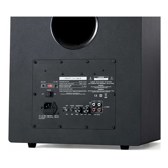 Elipson Classic Sub 12, aktiver Subwoofer, Schwarz