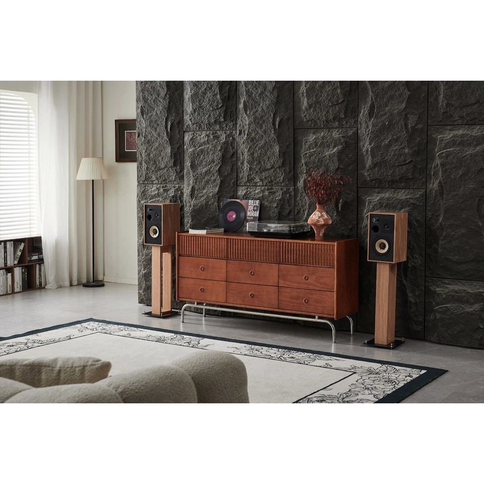 Elipson Heritage XLS7 retro-inspirierte Regallautsprecher, helles Eichenpaar