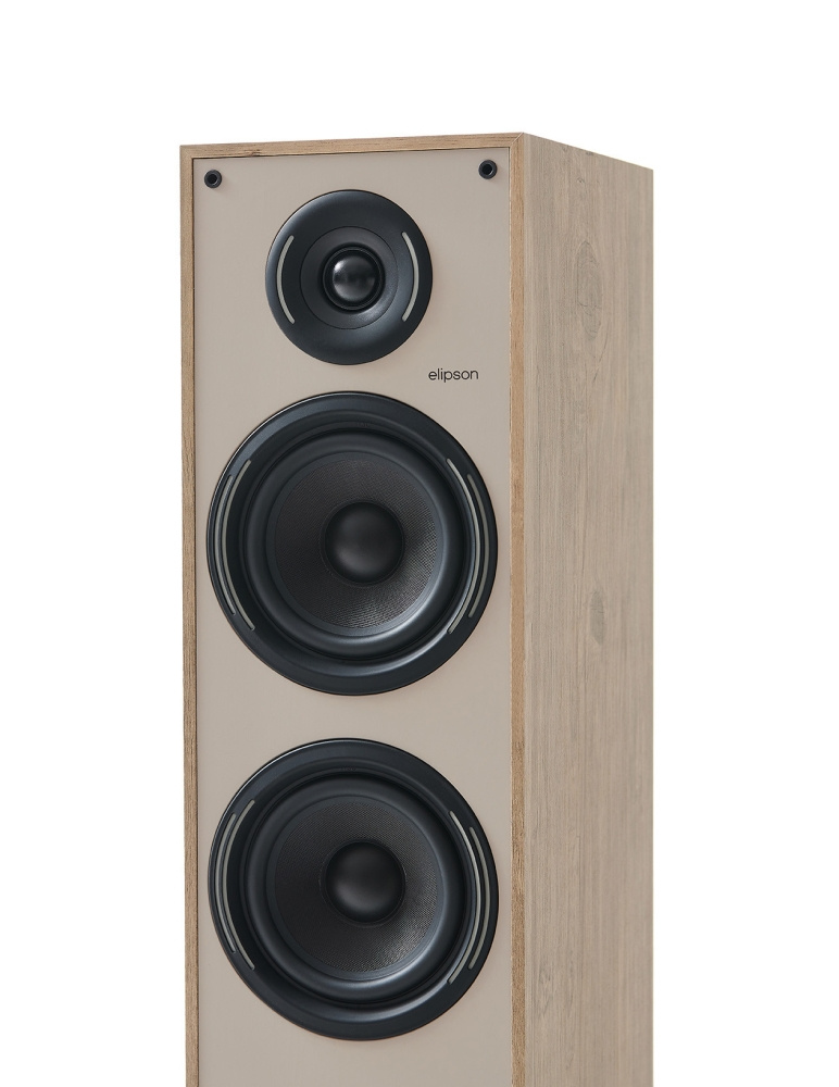 Elipson Horus 11F Standlautsprecher Light Wood/Beige, Paar