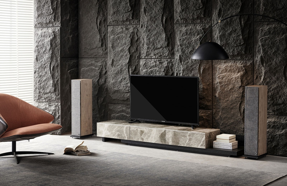 Elipson Horus 11F Standlautsprecher Light Wood/Beige, Paar