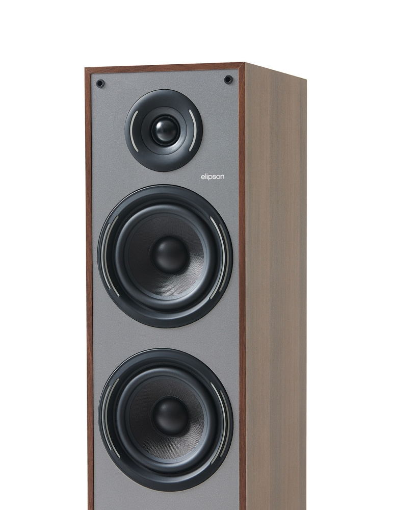 Elipson Horus 11F Standlautsprecher Walnut/Dark Grey, Paar