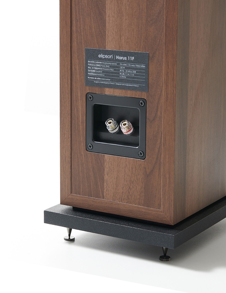 Elipson Horus 11F Standlautsprecher Walnut/Dark Grey, Paar