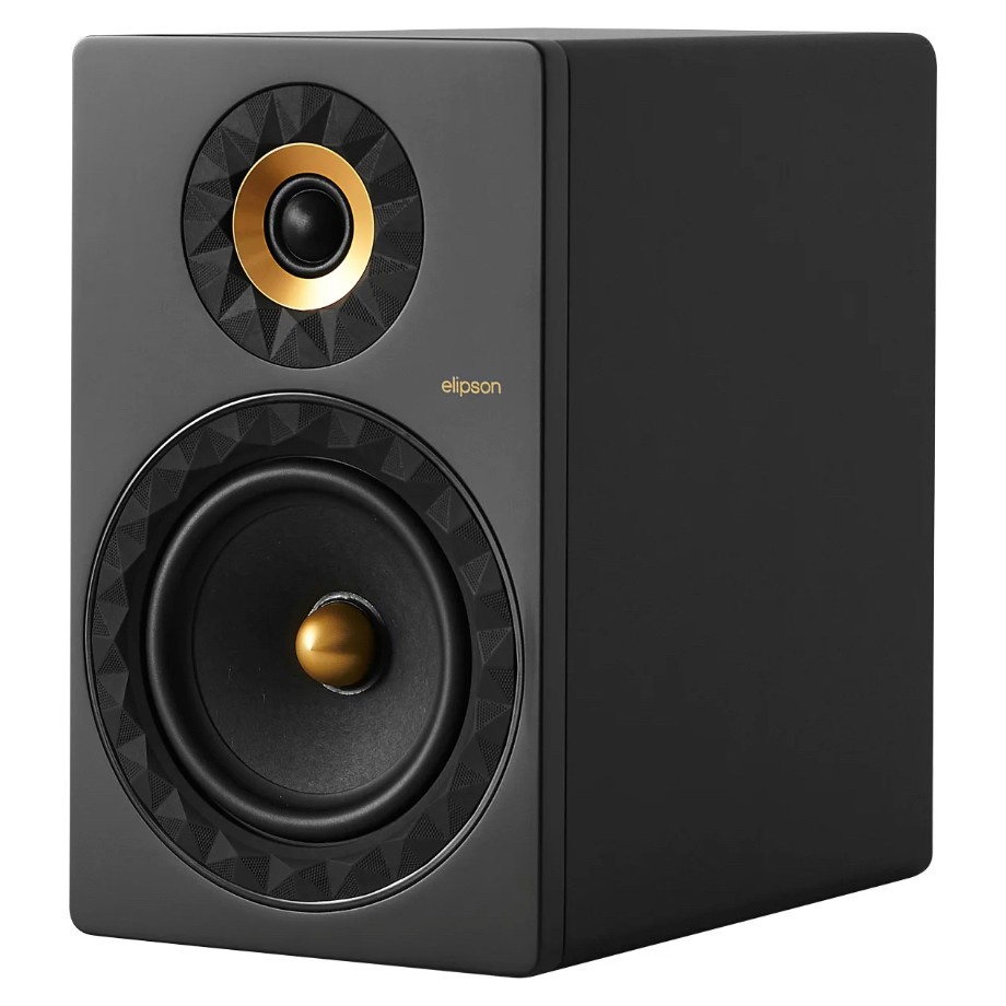Elipson Prestige Facet II 8B Standlautsprecher, mattschwarz/gold Paar