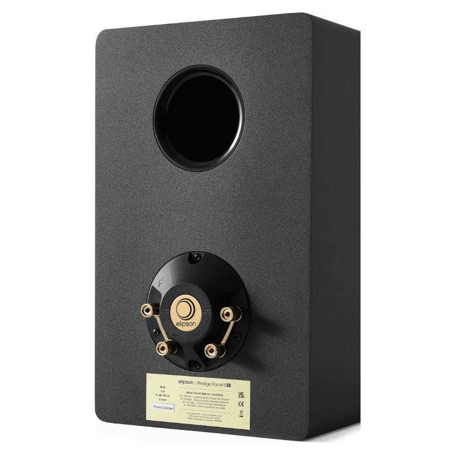 Elipson Prestige Facet II 8B Standlautsprecher, mattschwarz/gold Paar