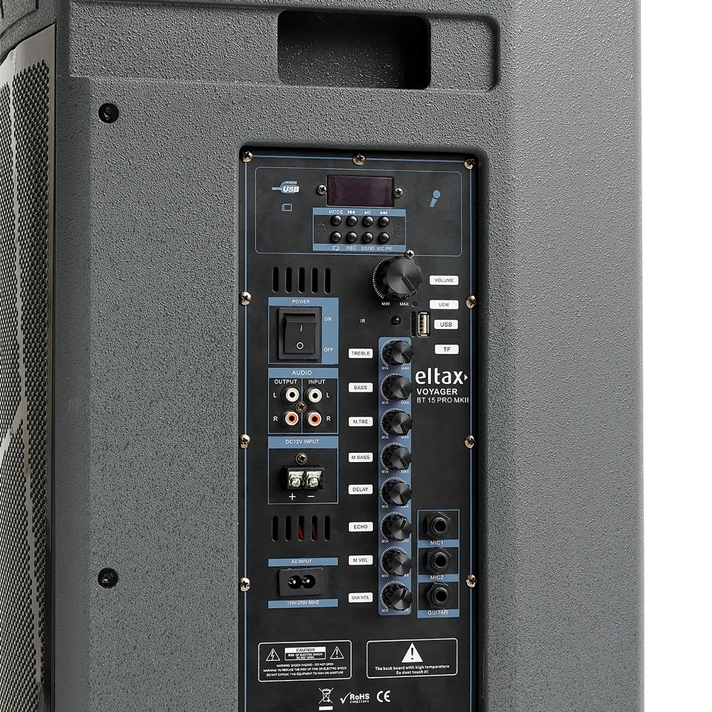 Eltax Voyager BT 15 PRO MKII, schwere Party-Lautsprecher mit Bluetooth