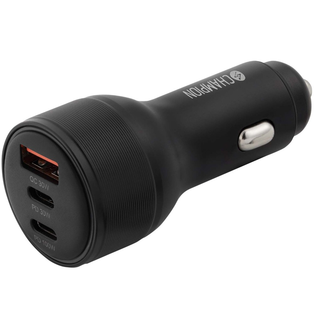 Champion Autoladegerät 130W 3-Port QC/PD, schwarz