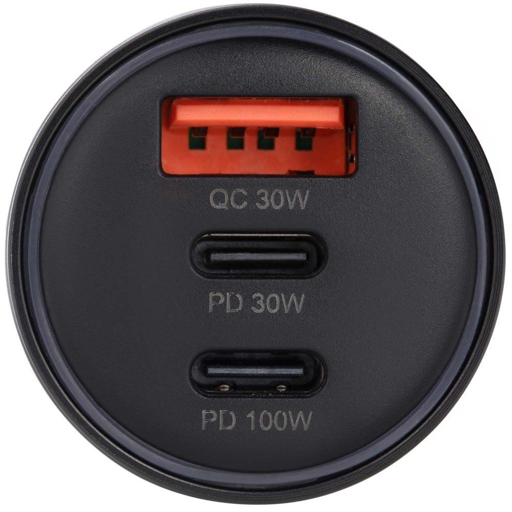 Champion Autoladegerät 130W 3-Port QC/PD, schwarz