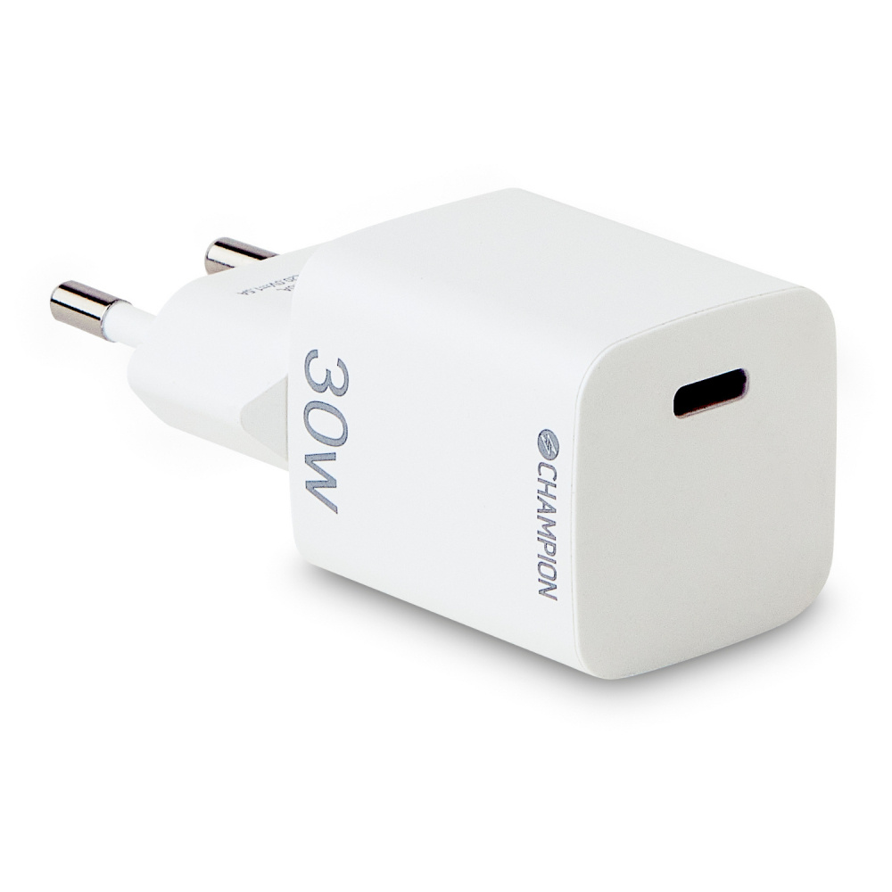 Champion Fast Charge Wandladegerät USB-C PD 30W, weiß