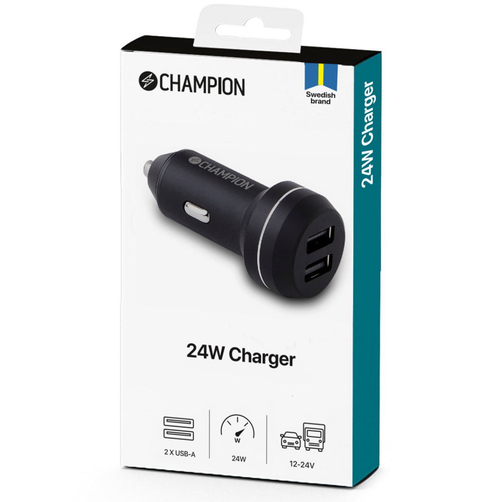Champion USB-Autoladegerät 2-Port, 24W