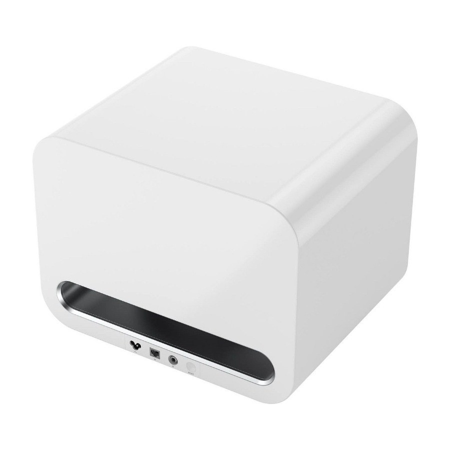 WiiM Sub Pro kompakter kabelloser Subwoofer, weiß