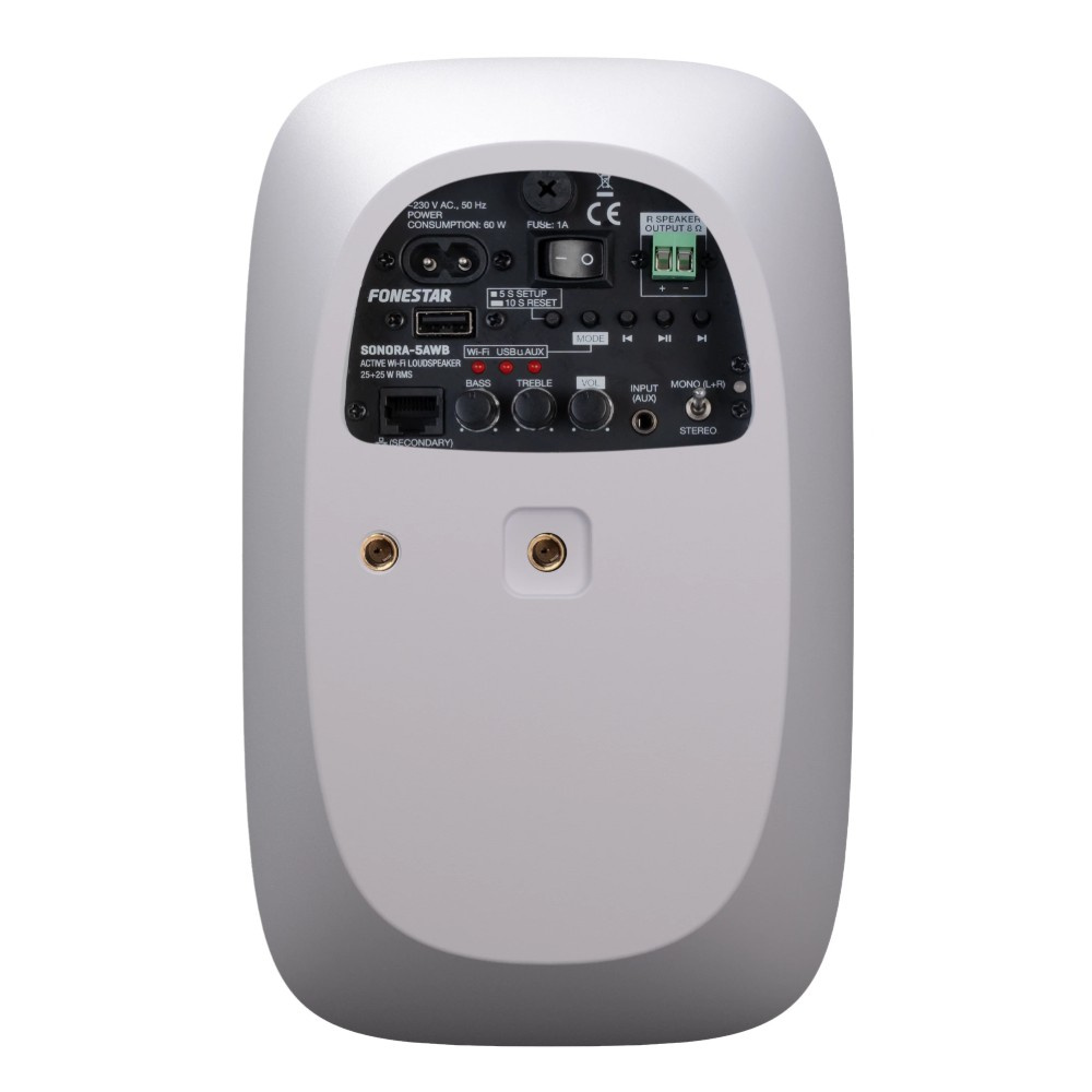 Fonestar SONORA-5AWB, aktiver WLAN-Wandlautsprecher, weiß