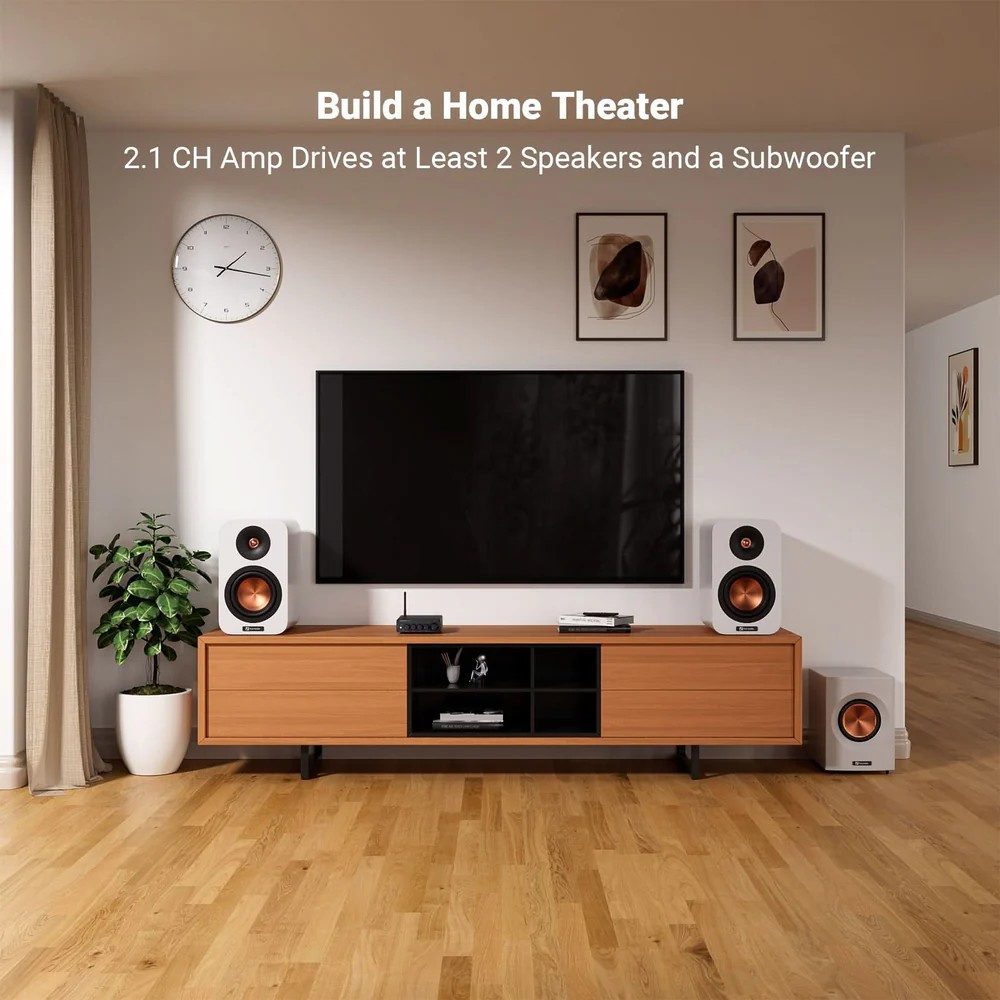 Fosi Audio BT30D, Stereo-Verstärker mit Bluetooth & 48V-Netzteil