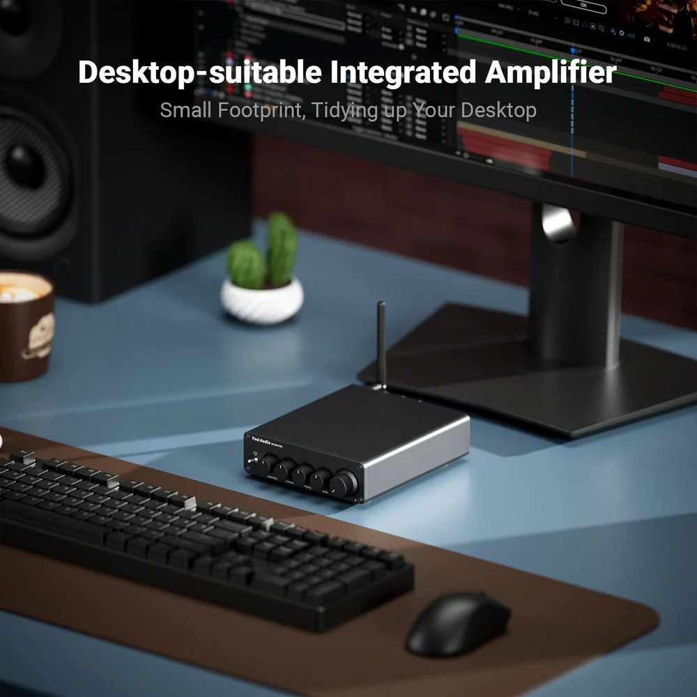 Fosi Audio BT30D, Stereo-Verstärker mit Bluetooth & 48V-Netzteil
