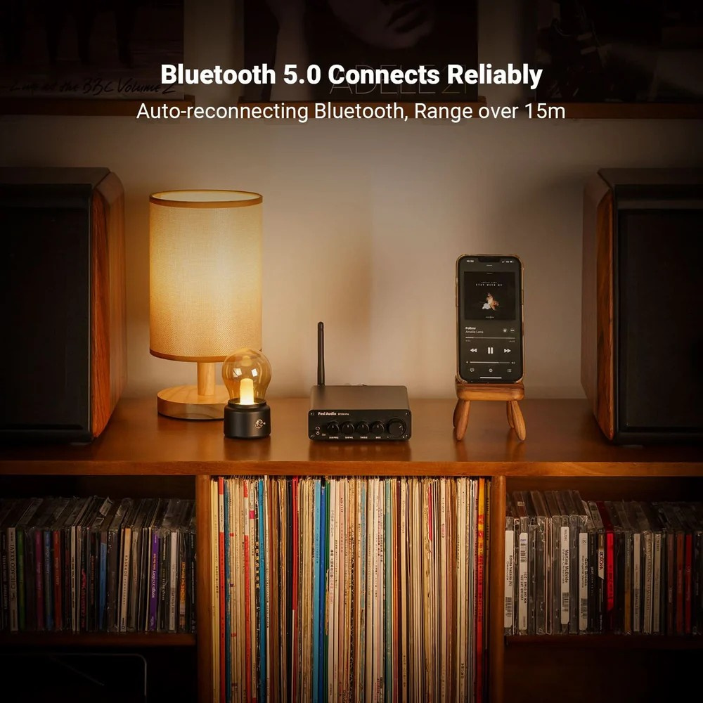 Fosi Audio BT30D, Stereo-Verstärker mit Bluetooth & 48V-Netzteil