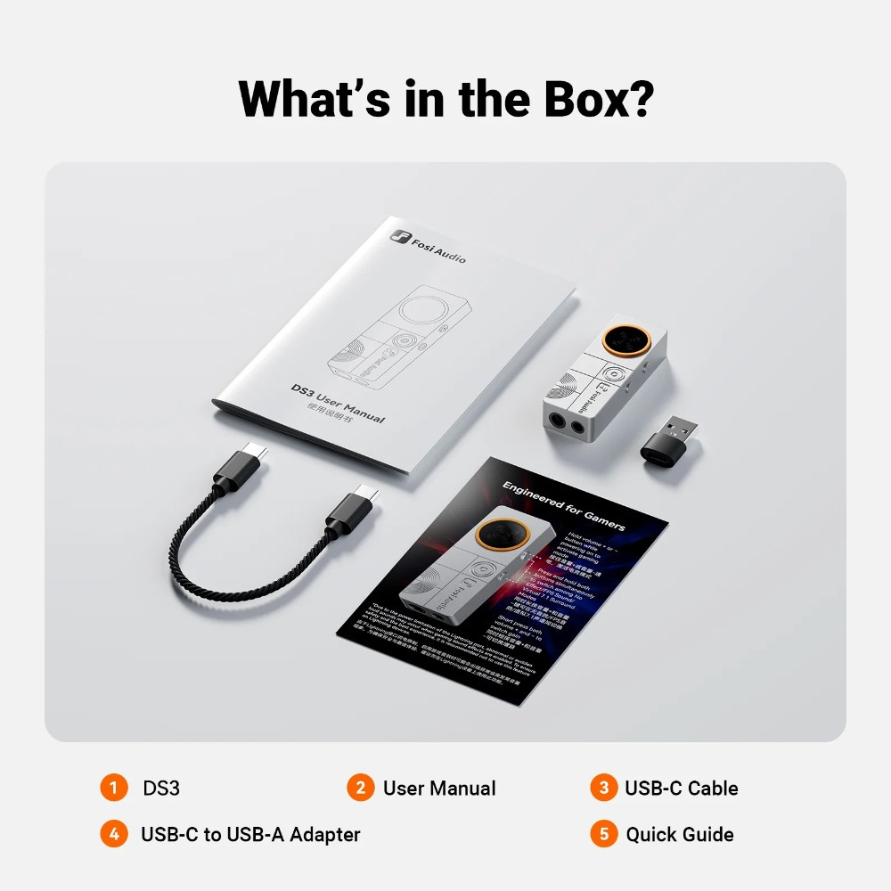 Fosi Audio DS3 portabler DAC & Kopfhörerverstärker, Galaxy