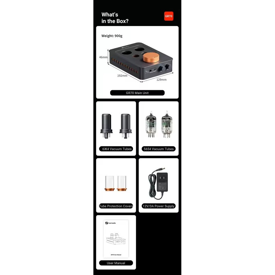 Fosi Audio GR70, Röhren-Kopfhörerverstärker