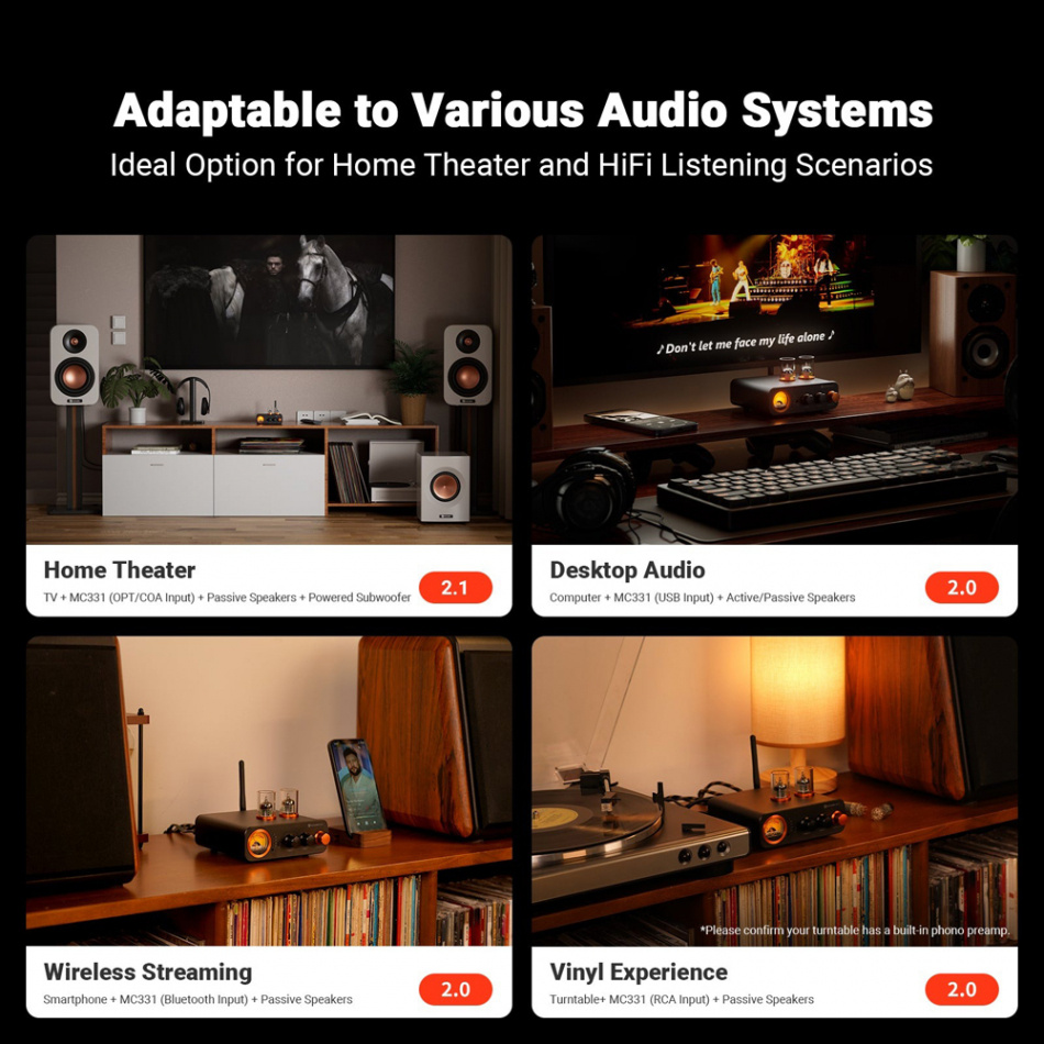 Fosi Audio MC331 Röhrenverstärker