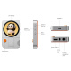 Fosi Audio MD3 tragbarer magnetischer DAC/Kopfhörerverstärker, schwarz Fosi Audio MD3 tragbarer magnetischer DAC/Kopfhörerverstärker, schwarz