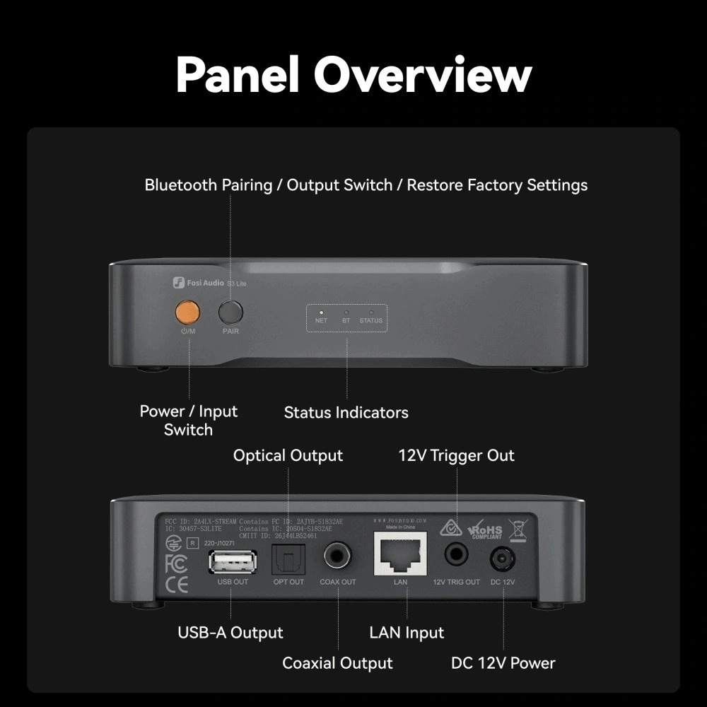 Fosi Audio S3 Lite Netzwerk-Streamer