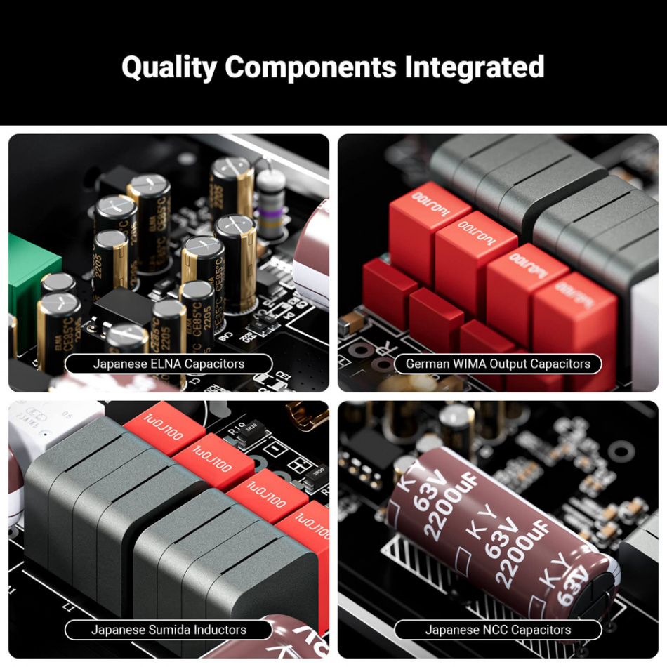 Fosi Audio V3 kompakter Verstärker, 48V-Netzteil