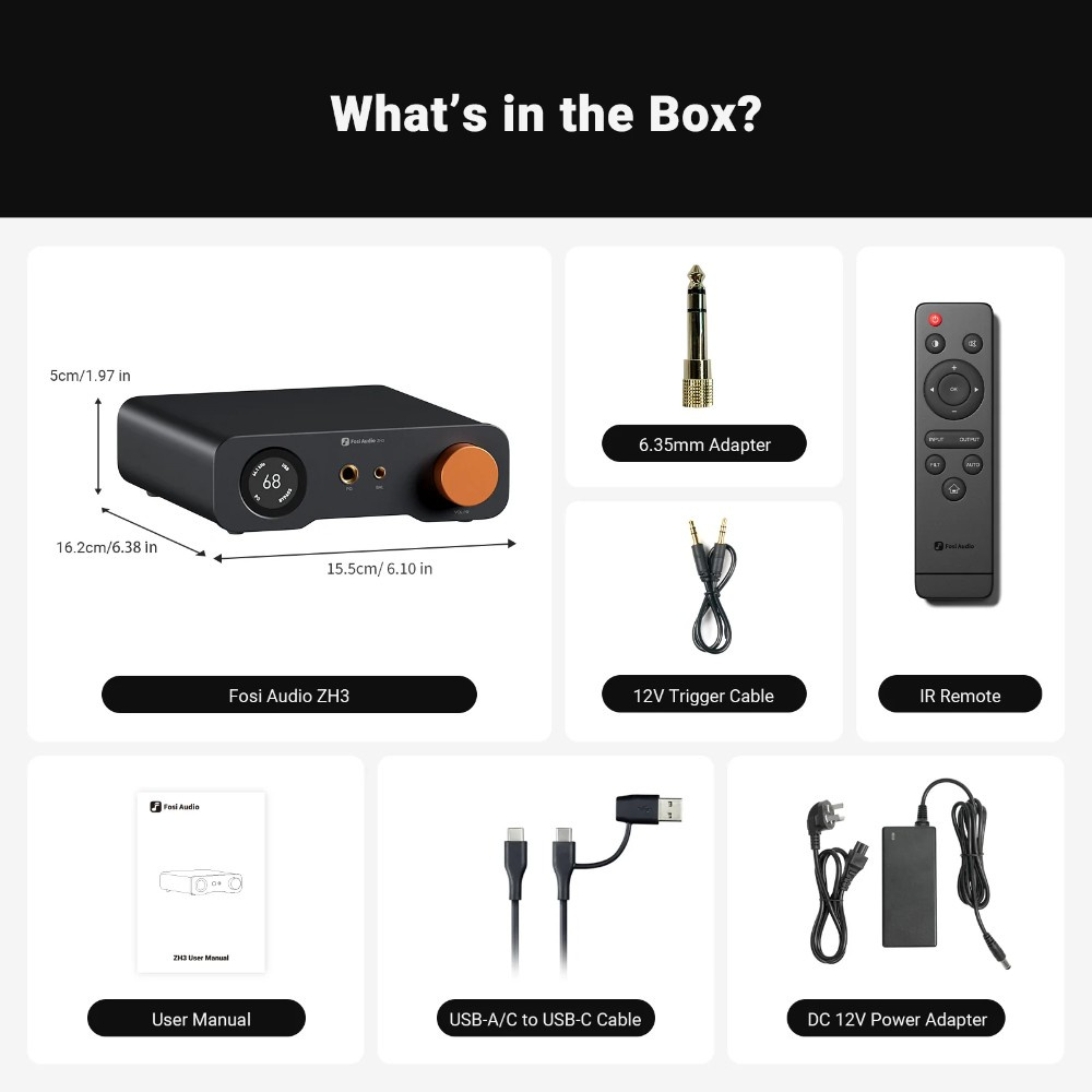 Fosi Audio ZH3, DAC & Kopfhörerverstärker