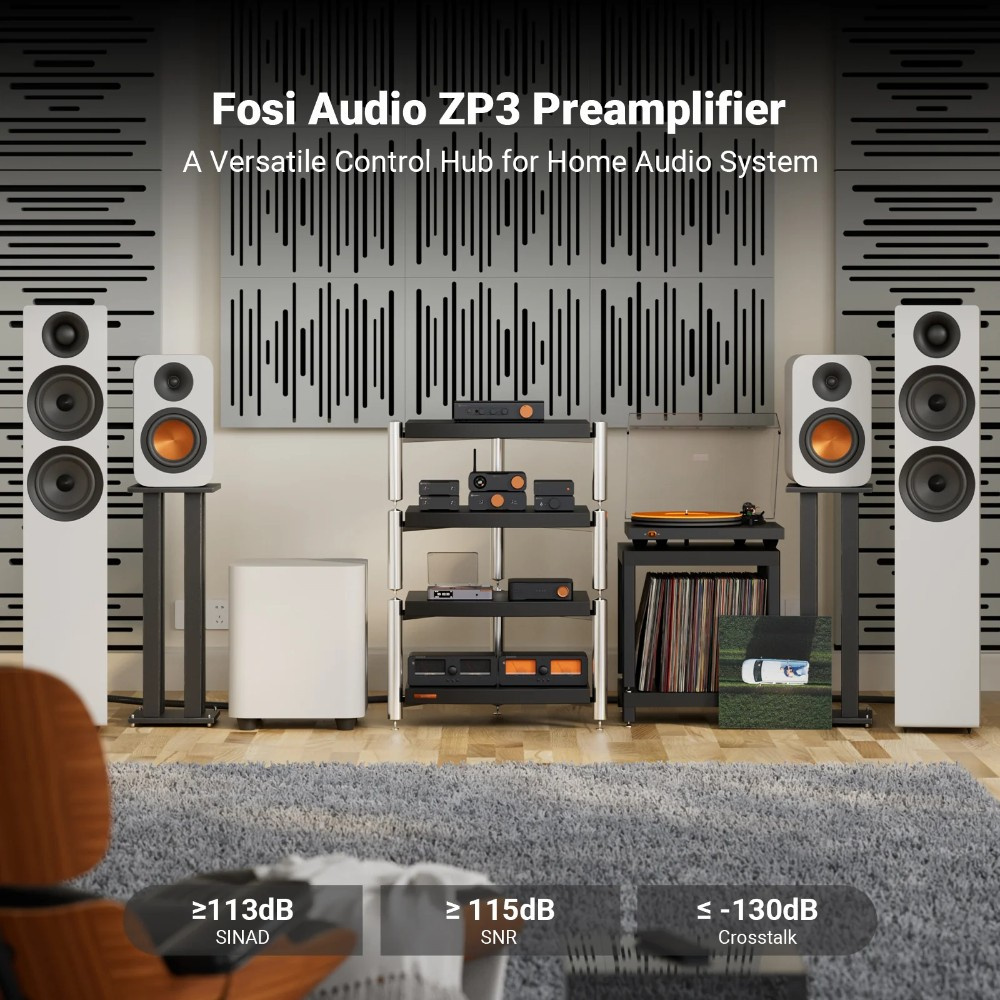 Fosi Audio ZP3 Vorverstärker mit XLR