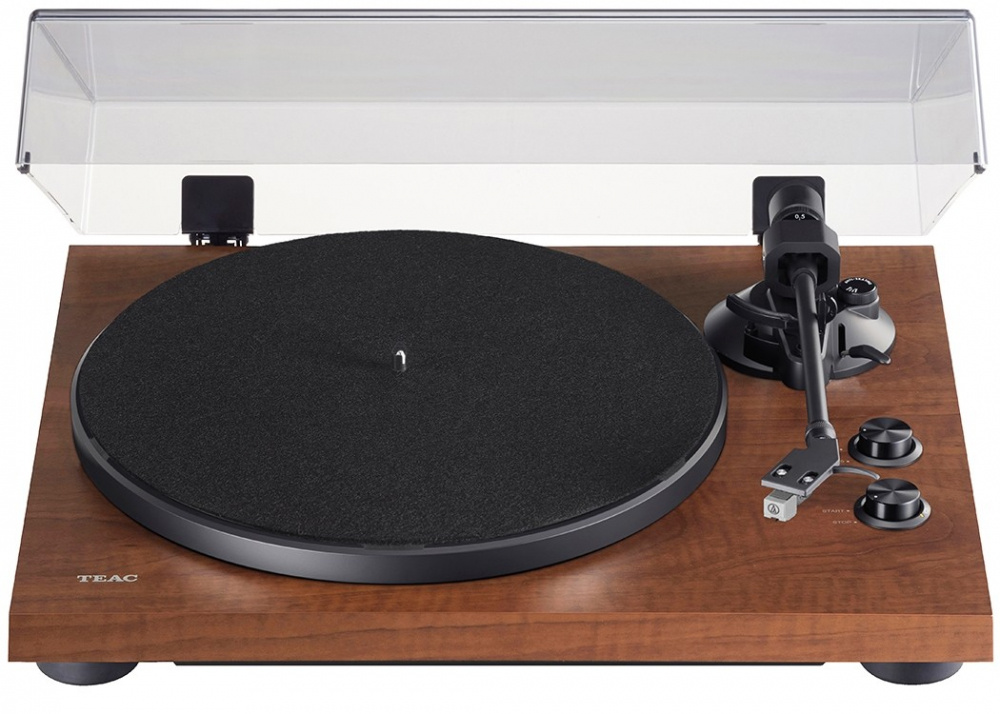 Teac TN-280BT-A3, Plattenspieler mit AT-3600L-Tonabnehmer, BT & RIAA-Stufe, Walnuss
