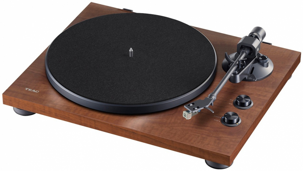 Teac TN-280BT-A3, Plattenspieler mit AT-3600L-Tonabnehmer, BT & RIAA-Stufe, Walnuss