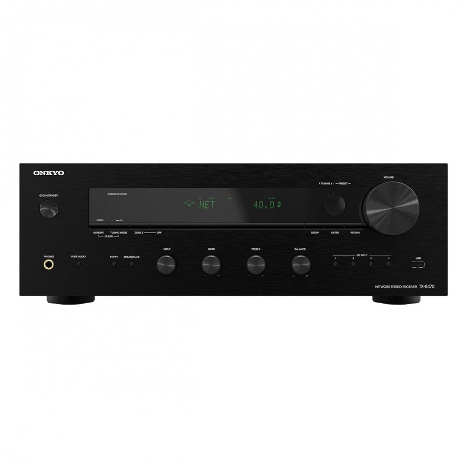 Onkyo TX-8470 Stereoverstärker mit Netzwerk, HDMI & mehr, schwarz