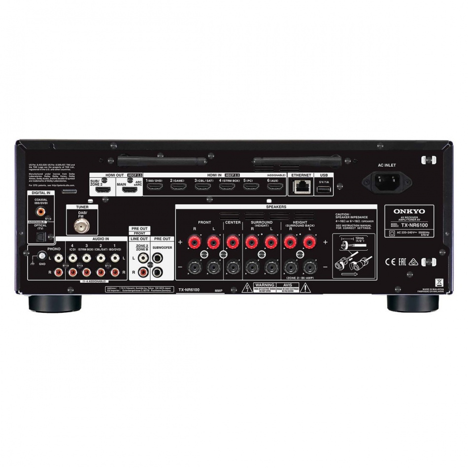 Onkyo TX-NR6100 Heimkino-Verstärker, schwarz