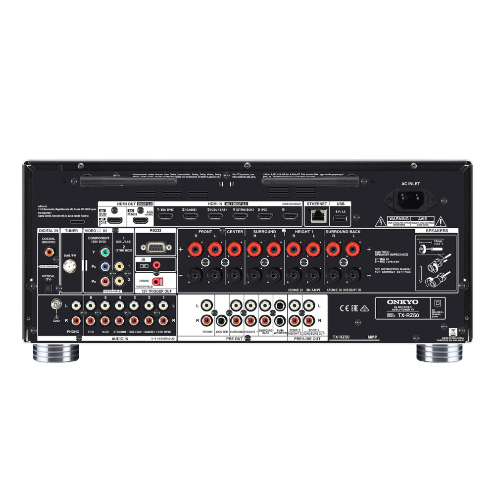 Onkyo TX-RZ50 9.2-Kanal-Heimkino-Verstärker, schwarz
