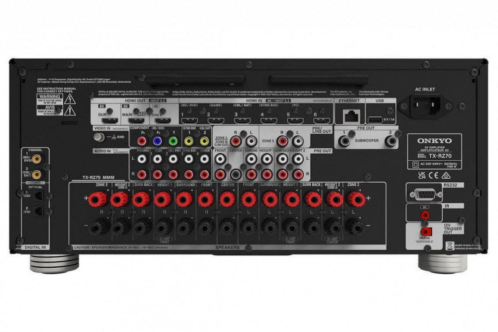 Onkyo TX-RZ70 11.2-Kanal-Heimkino-Verstärker, schwarz