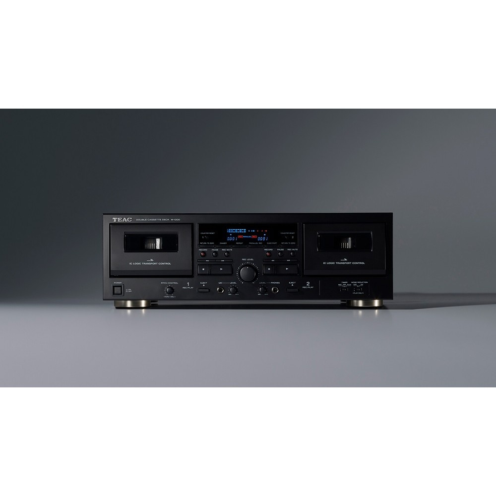 Teac W-1200 Doppel-Kassettendeck mit Digitalisierung, schwarz