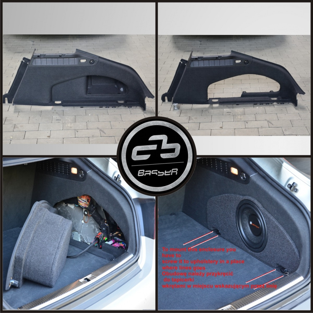 Leeres Subwoofer-Gehäuse Audi A7 2010-