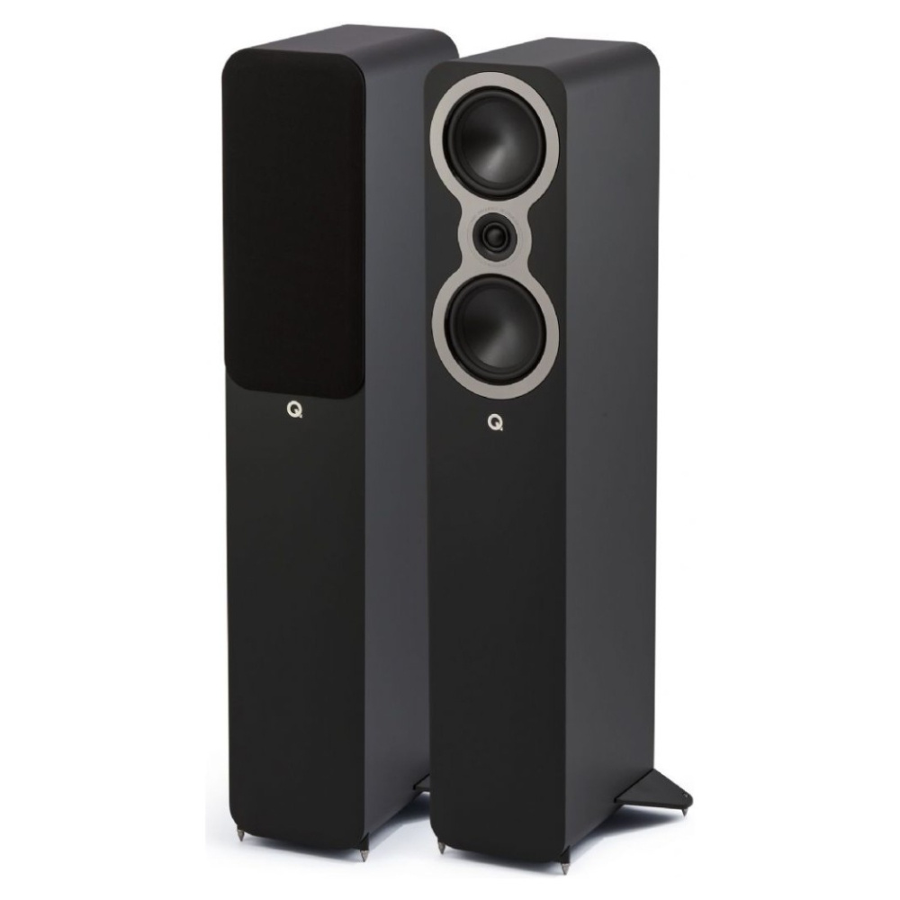 Q Acoustics 3040c Standlautsprecher, mattschwarzes Paar