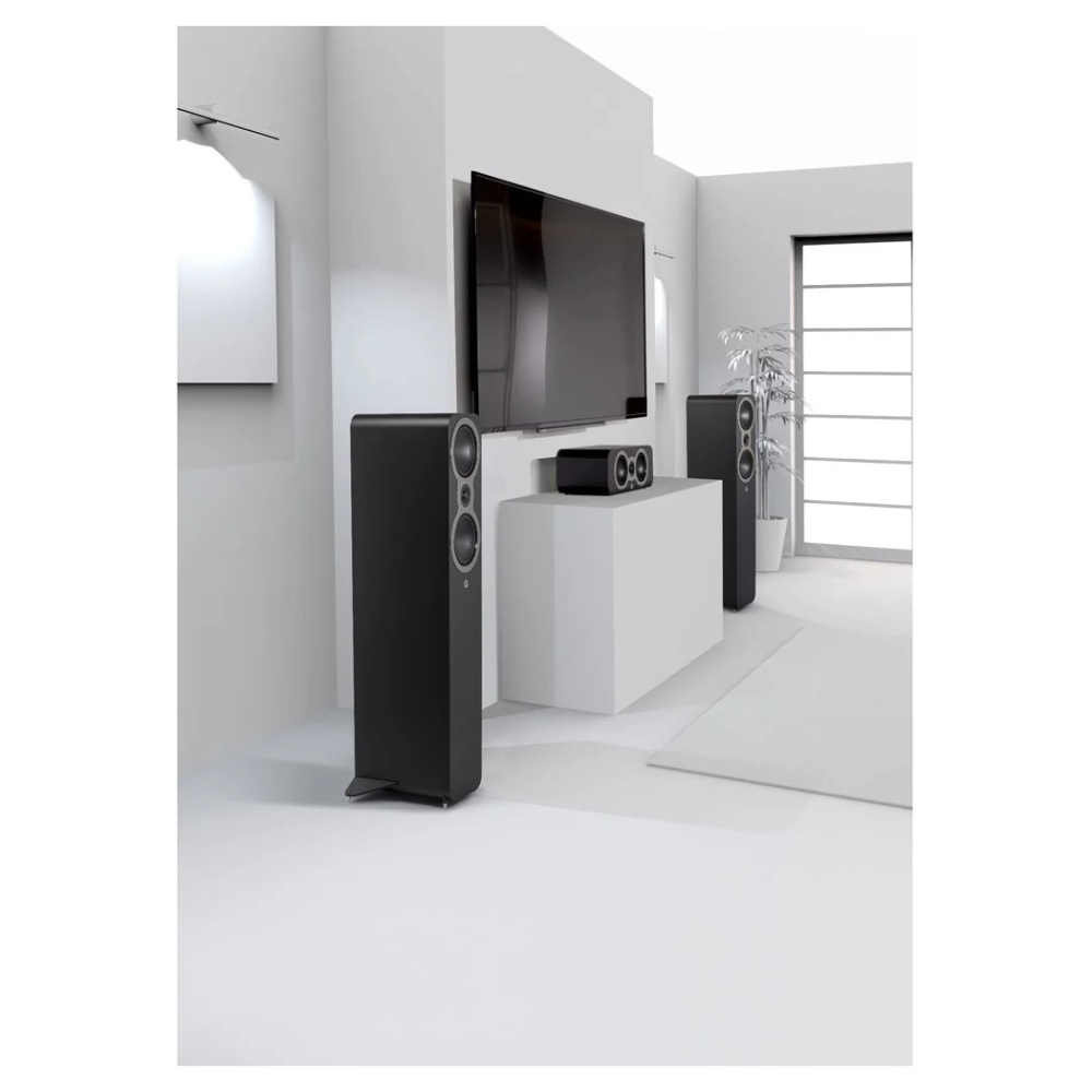 Q Acoustics 3040c Standlautsprecher, mattschwarzes Paar
