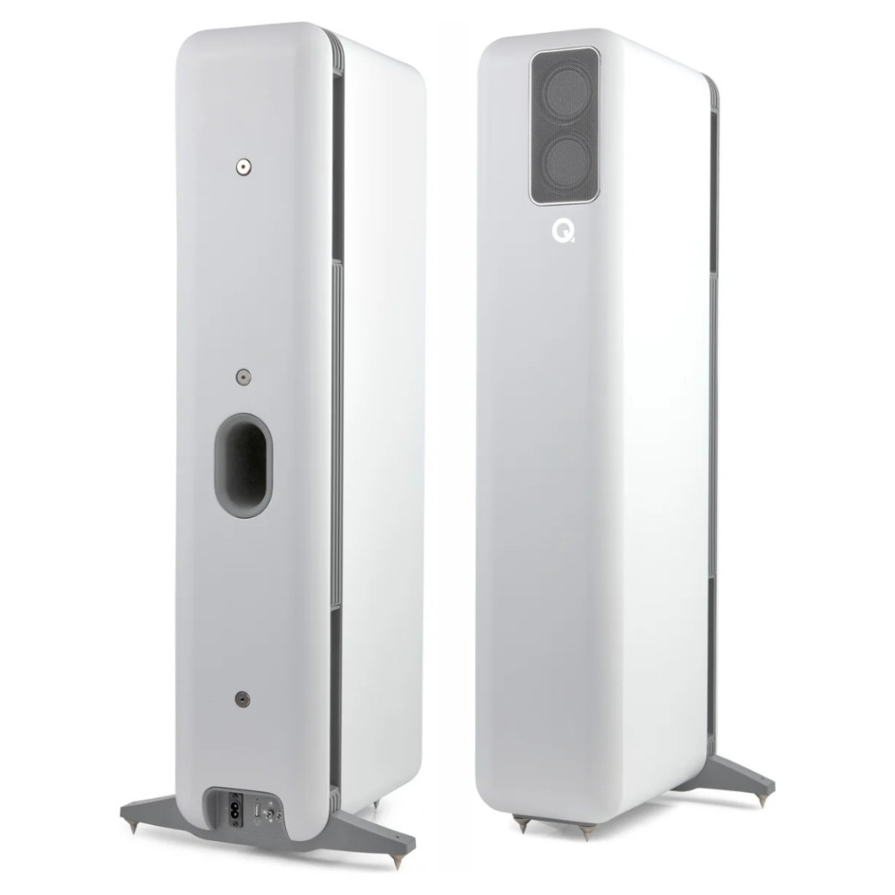 Q Acoustics QActive 400 aktive Standlautsprecher, mattweißes Paar