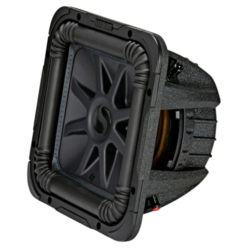 Kicker Solo-Baric L7S102, quadratischer 10-Zoll-Subwoofer, 2x2 Ohm