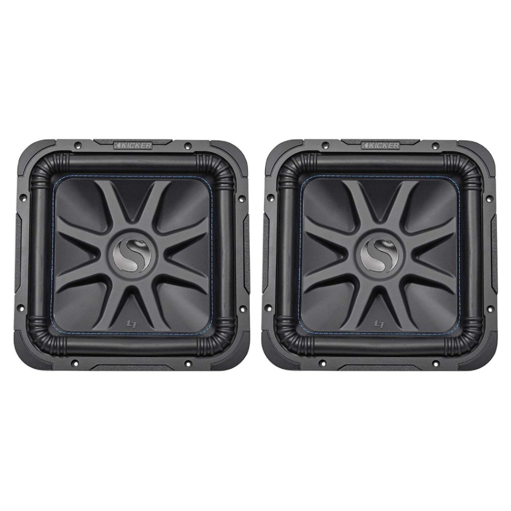 Kicker Solo-Baric L7S124, quadratischer 12-Zoll-Subwoofer, 2x4 Ohm