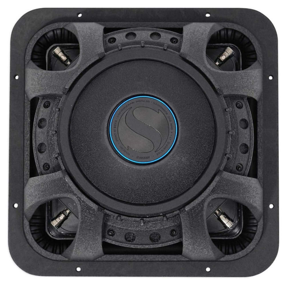 Kicker Solo-Baric L7S124, quadratischer 12-Zoll-Subwoofer, 2x4 Ohm