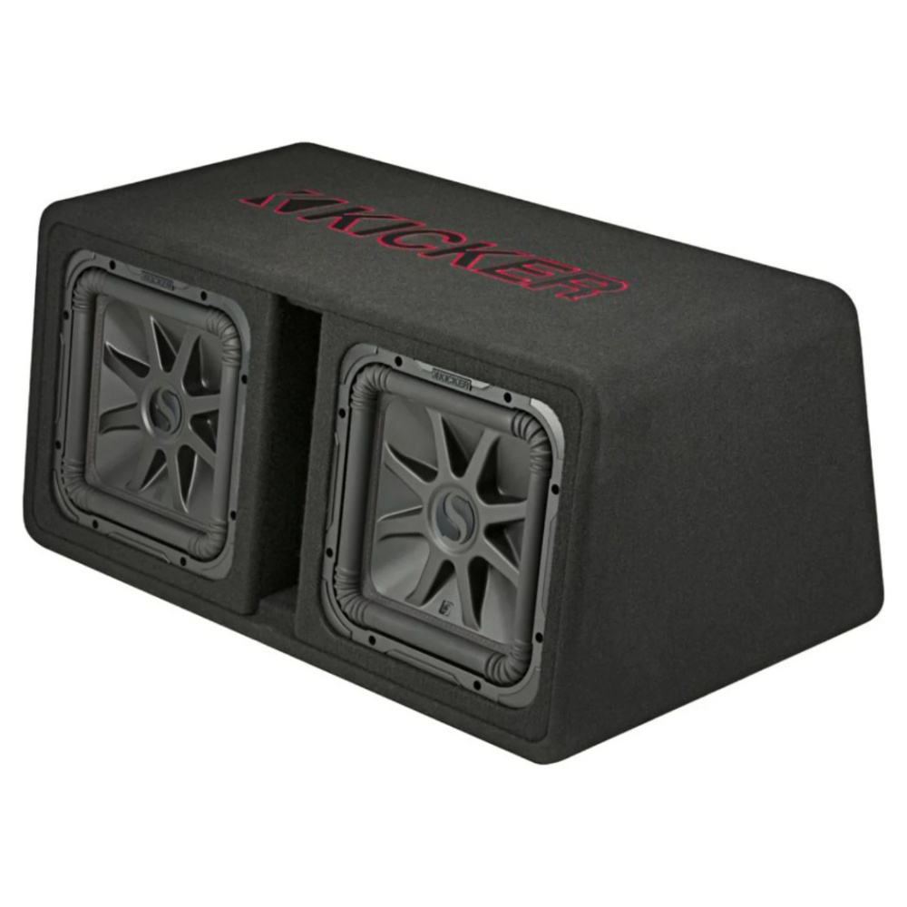 Kicker Solo-Baric DL7R122, 2 x 12 Zoll Subwoofer-Gehäuse, 2 Ohm