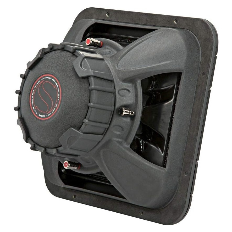 Kicker Solo-Baric L7R122, quadratischer 12-Zoll-Subwoofer, 2 x 2 Ohm