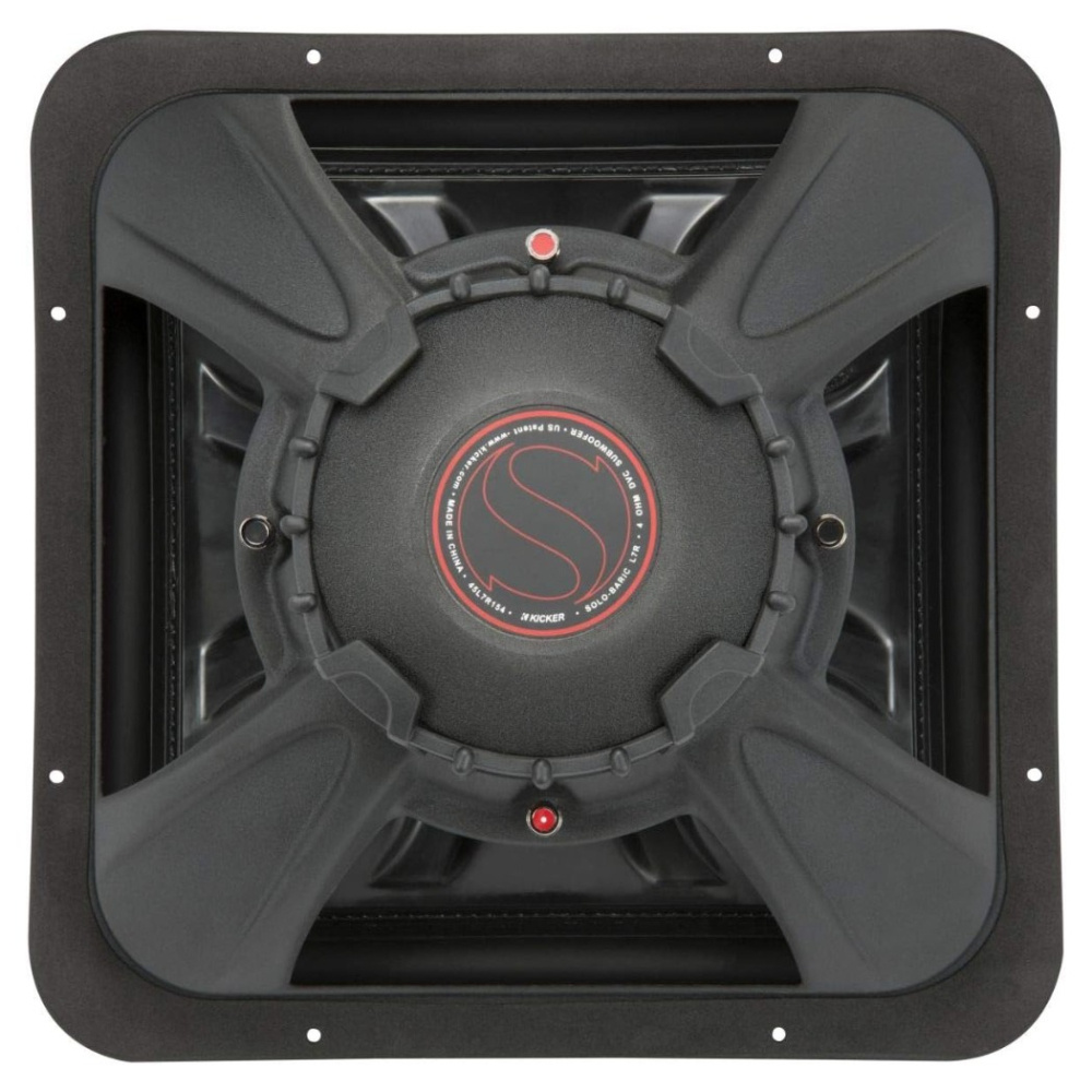 Kicker Solo-Baric L7R154, quadratischer 15-Zoll-Subwoofer, 2 × 4 Ohm