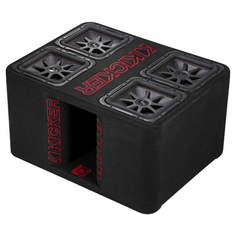 Kicker Solo-Baric QL7R122, 4 x 12 Zoll Subwoofer-Gehäuse, 2 x 2 Ohm
