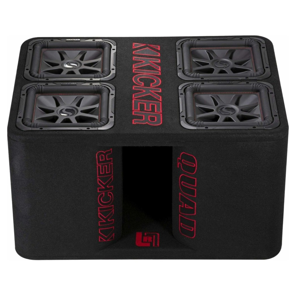 Kicker Solo-Baric QL7R122, 4 x 12 Zoll Subwoofer-Gehäuse, 2 x 2 Ohm