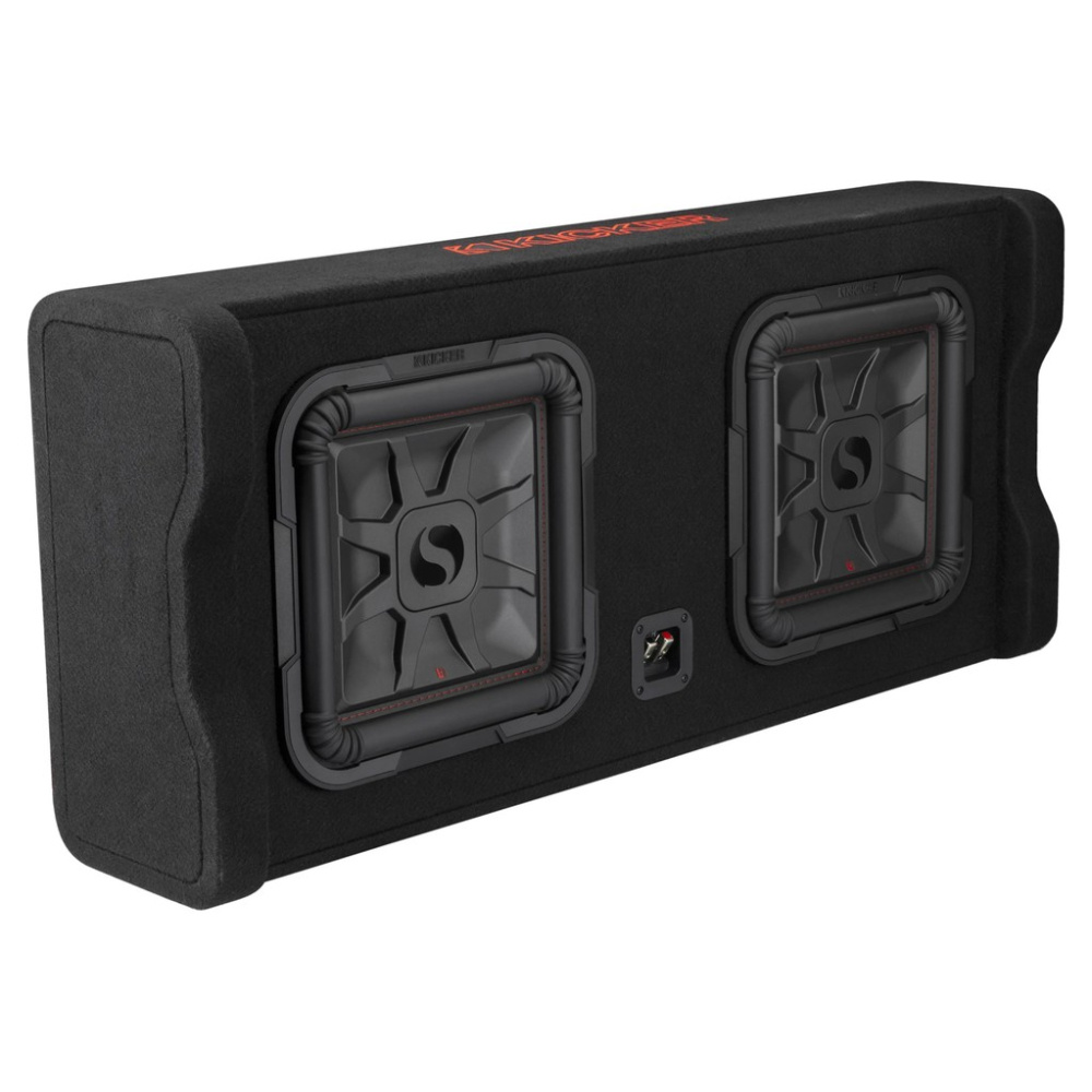 Kicker Solo-Baric DL7TDF122, 2 x 12 Zoll Subwoofer-Gehäuse, 2 Ohm