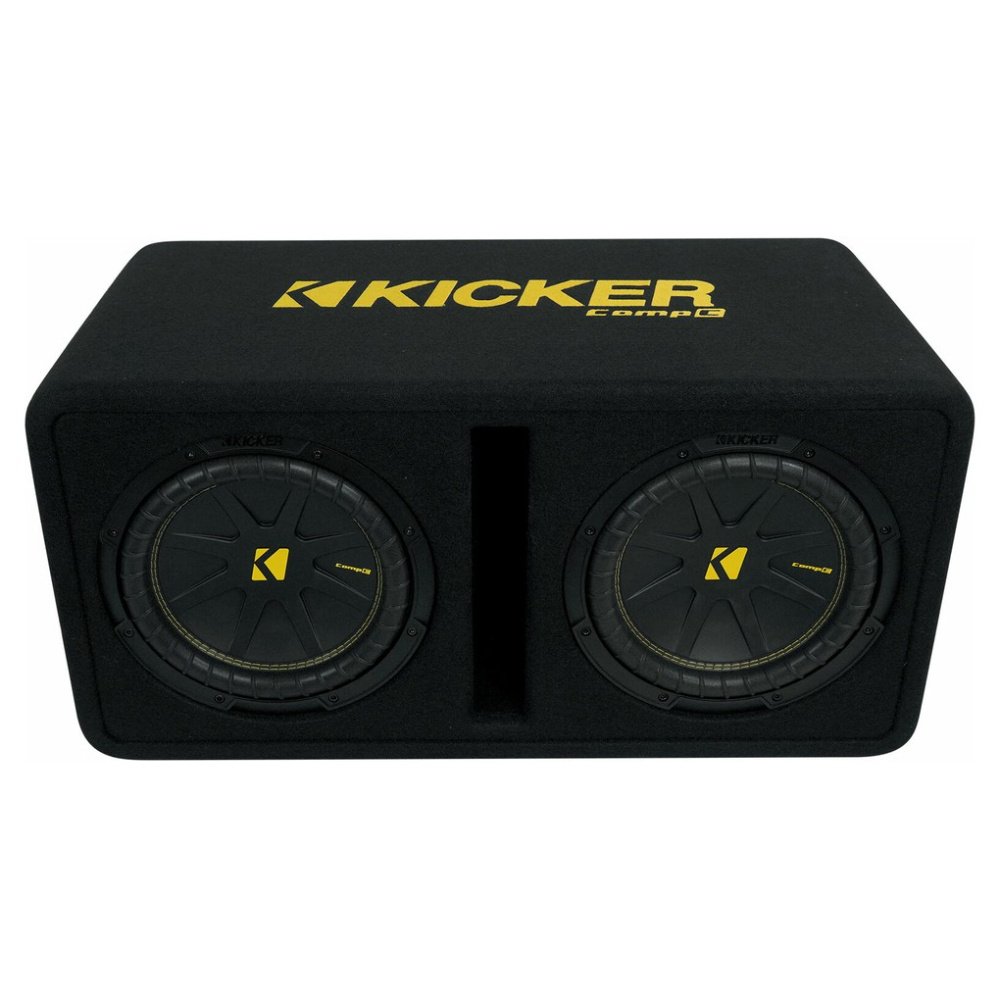 Kicker CompC DCWC102, Bassreflexgehäuse mit 2x10-Zoll-Subwoofern, 2 Ohm