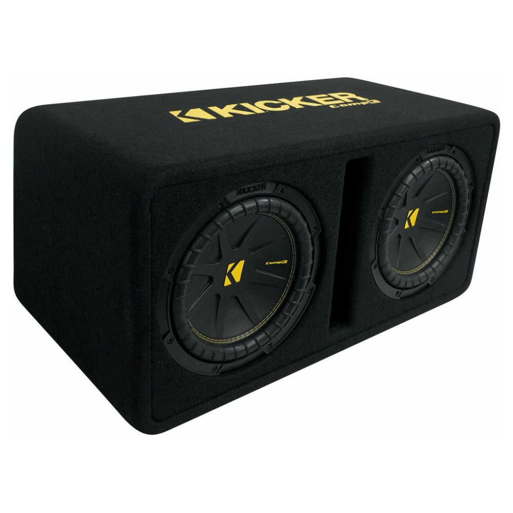 Kicker CompC DCWC102, Bassreflexgehäuse mit 2x10-Zoll-Subwoofern, 2 Ohm